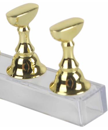 False Nail Display Stand Holder Set Nail Art Magnetic Practice Holder Exquisite Alloy Material Gold Showing Shelf - Buy Online on GoSupps.com