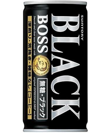 Suntory BOSS Japanese Black Coffee Dark Roasted Sugar Free Drinks 185g (Pack of 6) - Buy Online on GoSupps.com
