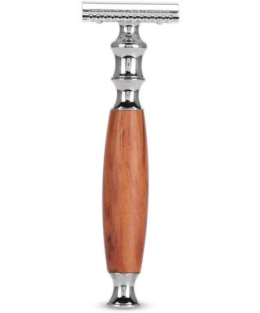 Dekaim Manual Shaver - Classic Men's Dual Blade Wooden Handle Shaver (Mahogany) - Vintage Style for a Smooth Shave | International Shipping Available - Buy Online on GoSupps.com