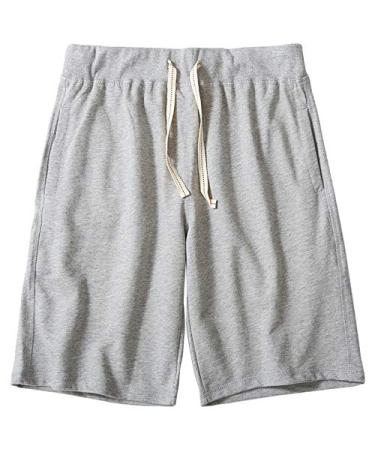 czzstance Mens Shorts Casual Cotton Athletic Shorts Drawstring Workout Running Shorts with Pockets XX-Large Gray