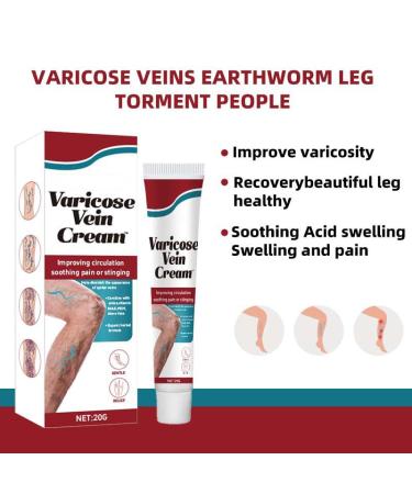 LYYHUILIN 2PCS Varicose Veins treatment for legs Anti Varicose Vein Soothing Leg Cream Improves Blood Circulation Reduces Varicose Veins and Heaviness Lymphatic Massage Cream 20G/0.70OZ - Buy Online on GoSupps.com