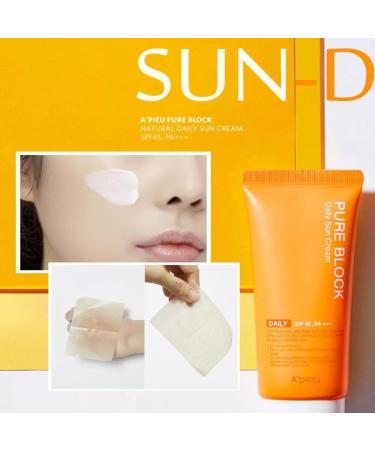  A'PIEU APIEU Pure Block Daily Sun Cream EX SPF50+ - Buy Online on GoSupps.com