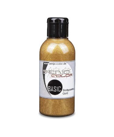 Senjo Color Basic Bodypainting Colors I Face & Body Paint I Carnival Mardi Gras I 75 ml I Airbrush Color Gold