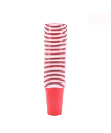 450ml Party Plastic Cups 50Pcs/Set Red Disposable Plastic Cup Beer Cup Drink Cup For Bar Restaurant Club Birthday Wedding Holiday Party
