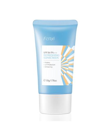 Face Sunscreen SPF 50 Sunscreen SPF 50 Face Face Cream SPF 50 Natural Ingredients with Niacinamide Sunscreen Face Fights Fine Lines Wrinkles Water/Sweat Resistant Anti-Ageing Sun Protection
