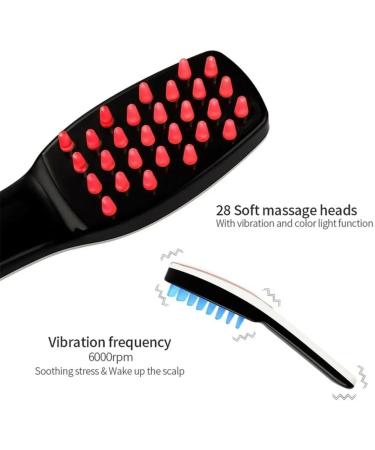 Jimenez 3-in-1 Phototherapy LED Scalp Massager | Rechargeable Anti-Hair Loss Brush for Hair Growth & Relaxation - Buy Online on GoSupps.com