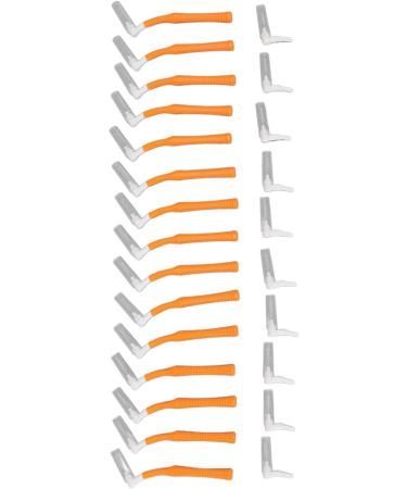 Small L-Shaped Interdental Brush - 25 Pieces for Oral Care & Tooth Whitening | Push-Pull Cleaning Tool Jaw-Friendly Design in Orange - Buy Online on GoSupps.com