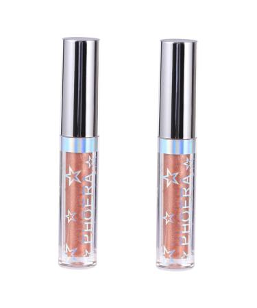 Healvian 2pcs Glow Eye Powder Shining Eyeshadow Glitter Eyeliner Sparkling Eyeliner Liquid Eyeliners
