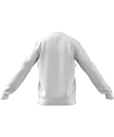 adidas Men's Tall Size Essentials Fleece Sweatshirt - White/Black (Medium) - Buy Online on GoSupps.com