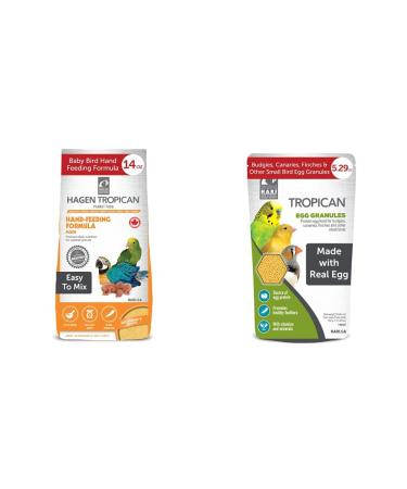 Tropican Hand-Feeding Formula (400 g) + Hari Tropican Egg Granules (150 g) | Parrot & Bird Food