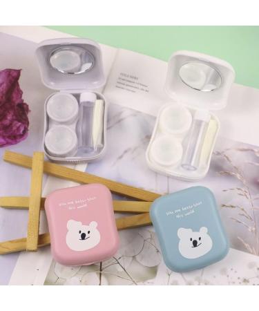 Miedeon Travel Contact Lens Container Set - 4 Cartoon Etuis for Optimal Storage | Pink Travel Case for Contact Lenses - Buy Online on GoSupps.com