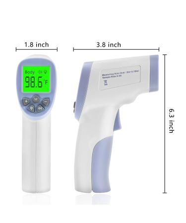 CRFISH Non-Contact Forehead Thermometer for Adults and Babies - Auto Fever Alarm, Silent Mode, Digital LCD Display - White - Buy Online on GoSupps.com