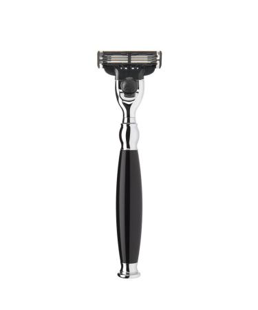 M HLE wet razor - Sophist series - compatible with Gillette blades - black high-grade resin