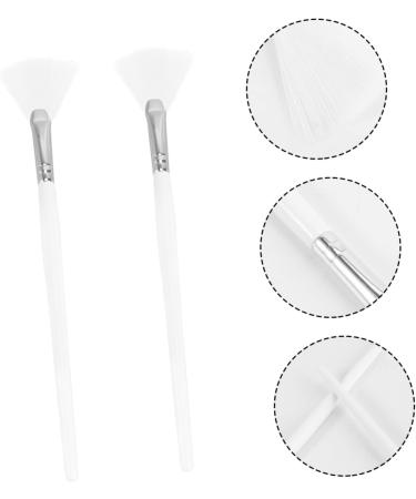 Set of 6 Makeup Fan Makeup Brush Make Up Box DIY Clay Tools Skin Care Tools Mixing Applicator Sheet Brush Wood White - Buy Online on GoSupps.com
