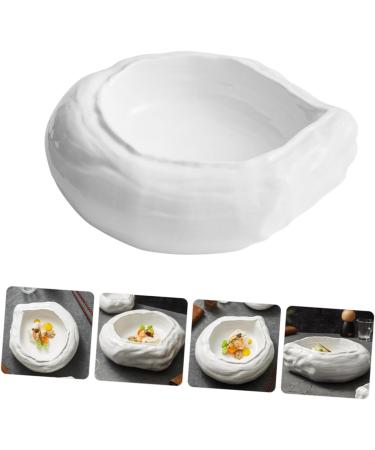 Cabilock Salad Bowl Household Food Bowl Kitchen Supplies Ceramic Dessert Bowl Ceramics Hotel Delicate 15.50X14.00X6.00CM As Shown - Buy Online on GoSupps.com