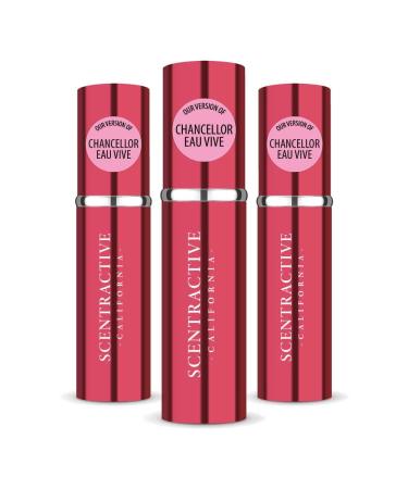 CA Perfume Impression of Chancellor Eau Vive For Women Eau de Parfum Spray Refillable Bottle 0.17 Fl Oz/5ml-X3 CHAVELLE CHANCELLOR EAU VIVE IMPRESSION 0.17 Fl Oz (Pack of 3)