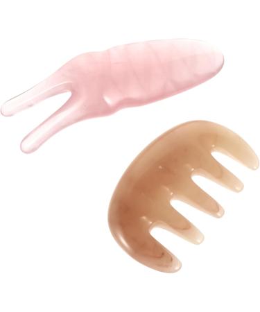 Frcolor 3 Sets Massage Device - Slico Guasha Facial Tool Jade Spa Tool & Scalp Massage Board for Eye Skin Care - Pink 12x4cm (3pcs) - Buy Online on GoSupps.com