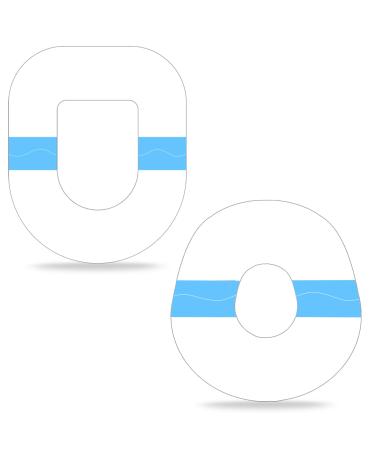 Adhesive Patches for G7 (20 pcs) and omnipod5 (40 pcs) Waterproof Hypoallergenic Long Lasting Pack of 60pcs Blue