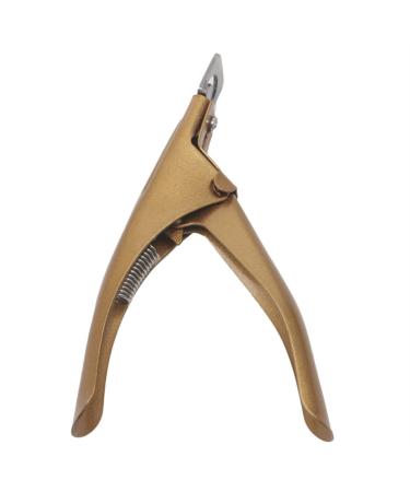 Nail Clipper for Thick Nails 1PC Acrylic UV False Nail Tips Stand-Up Cutter Clipper Scissors Tool Stainless Steel High Quality Pro (Color : Golden)