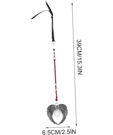 Hohopeti Crystal Pendant Window Decor Retro Home Decor Christmas Zinc Alloy Pendant Commemorate Tree Pendant 39x6.5cm Dark Red - Buy Online on GoSupps.com