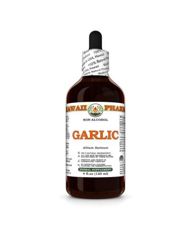 Garlic (Allium Sativum) Dry Bulb Glycerite Made in Hawaii Organic Raw Materials All Natural Vegan Lab Tested Alcohol-Free Liquid Extract - 4 fl.oz 4 Fl Oz (Pack of 1)
