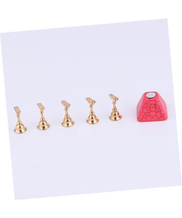 Beavorty Nail practice nail bracket fake nail holder nail art tip holder nail art display stand magnetic nail tip stand nail display stand nail art tool false nails nail polish glue 10x7cm Pink - Buy Online on GoSupps.com
