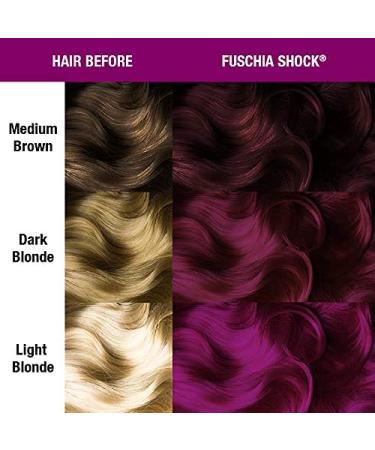 MANIC PANIC Fuschia Shock Dark Pink Hair Dye - Vegan Semi Permanent Fuchsia Hair Color (4oz) - Buy Online on GoSupps.com