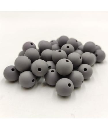 50pcs Light Gray 15mm Silicone Round Beads for DIY Jewelry Making - Sensory Pearl Bead Bulk for Mom Necklace Decoration - Buy Online on GoSupps.com