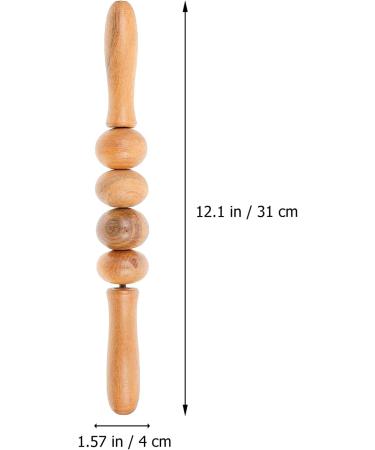 Premium Wooden Massage Device - Acupuncture Sticks Muscle Roller & Wrist Bandage for Ultimate Relaxation | Gym & Home Use - Buy Online on GoSupps.com
