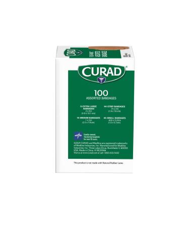 Curad Flex-Fabric Adhesive Bandages Assorted Sizes 100 Count - Pack of 6 - Buy Online on GoSupps.com
