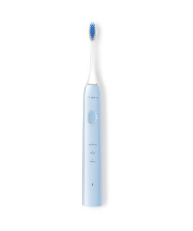 M-teeth X5 Series 90 Days Battery Life Electric Toothbrush Sonic Rechargeable 3 Modes 3 Brush Heads with Soft Bristles and Smart Timer  Dentist Recommended for Adults  Water Resistant  Blue X5 Series Blue