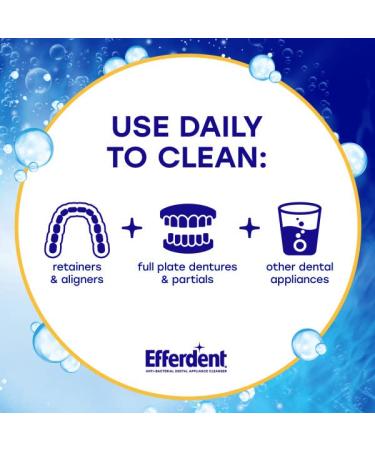 Efferdent PM Overnight Anti-Bacterial Denture Cleanser Tablets 90 ct. (Pack of 2) - Deep Clean and Protect Your Dentures - Buy Online on GoSupps.com