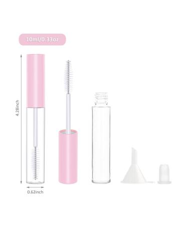 10pcs Empty Mascara Tubes with White Wand - CAIYA Empty Eyelash Tubes for Castor Oil 10ml, Pink Mascara Containers Bottles with Rubber Stoppers and Funnels - Cosmetics Sample - Buy Online on GoSupps.com