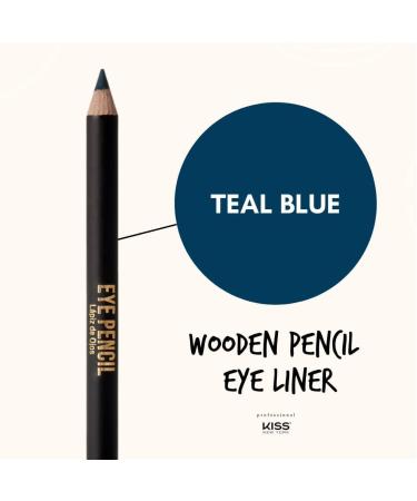 kiss new york Professional Slim Eye Pencil | Creamy Soft Eyeliner in Teal Blue | Long-Lasting Water-Resistant Formula for Natural Eye Makeup - Buy Online on GoSupps.com