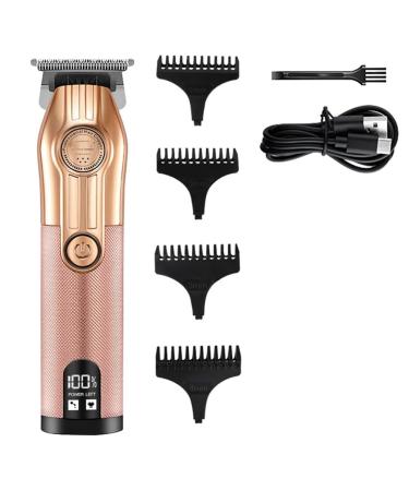 Hair Clippers for Men Hair Clipper Rechargeable Professional Hair Clipper Men's Electric Hair Clipper Cordless Haircut Styling Men's Beard Trimmer (Color : Rose Gold withbox)