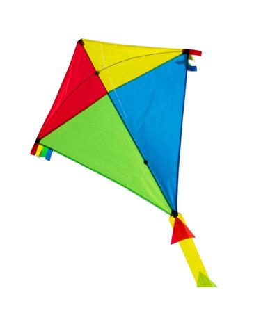 Cim Great Children's Dragons - Super Dragons Rainbow Eddy XL - Insliner Flight kite for children from 6 years - 90x98cm - including 80m kite cord and striped tails