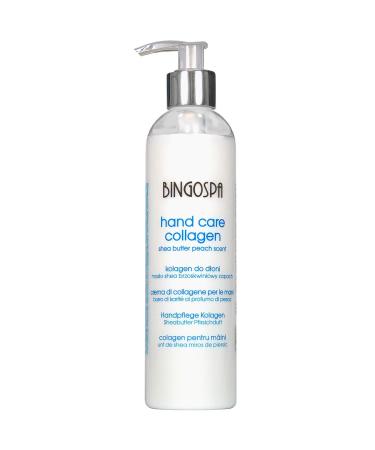 BINGOSPA Collagen for hand care for drying hands redness cracking and irritation (peach and shea butter) - 280g