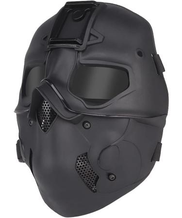 Aifordge Airsoft Mask - Adjustable Storm Hood Facial Mask for Paintball CS Tactical Cosplay & Outdoor Sports - Black Eye Protection Headgear - Buy Online on GoSupps.com