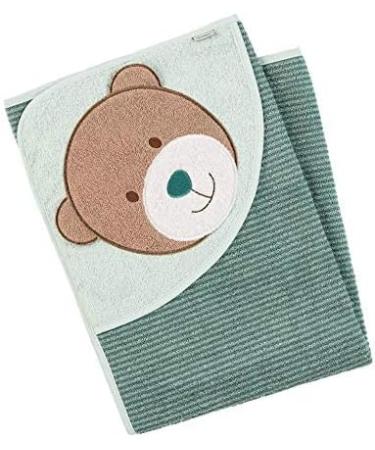 Buy Sterntaler Hooded Towel for Babies & Children - Personalized Bear Motif Bathing Towel 80x80cm Green Striped - Perfect for Boys & Girls - Buy Online on GoSupps.com