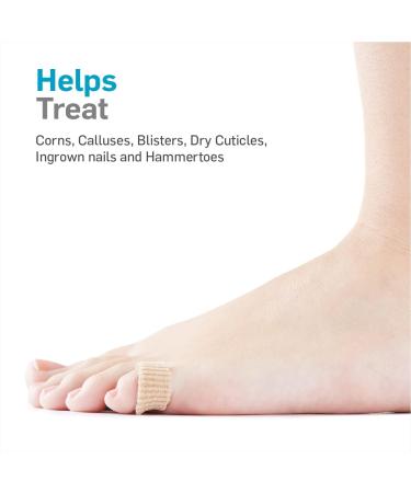 NatraCure Gel Toe Tube Cushion Sleeves (Small) - 5 Piece Trim-to-Fit Set for Corns, Blisters, Hammertoes, Calluses - 5 Pack - Buy Online on GoSupps.com