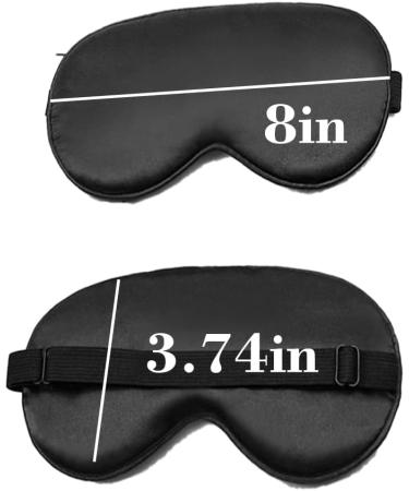 2 Pack Natural Silk Sleeping Mask | Adjustable Strap Soft Blindfold Eyeshade for Smooth Sleep - Buy Online on GoSupps.com