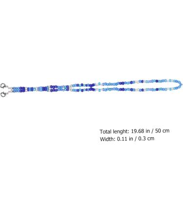 Solustre 2 Pcal Glasses Mask Chain - Pearl Cord Straps for Kids | Anti-Slip Face Cover Extension - 50x0.3cm - Buy Online on GoSupps.com