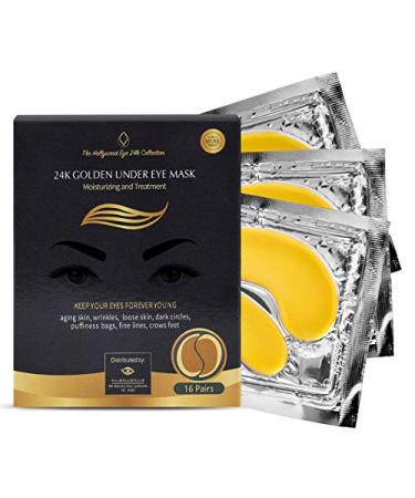 Bisou Bisou Bisou Gold Under Eye Patches with Lip Mask - 16 Pairs | Dark Circles, Puffiness, Wrinkles | Hydrogel Collagen Eye Pad - Buy Online on GoSupps.com