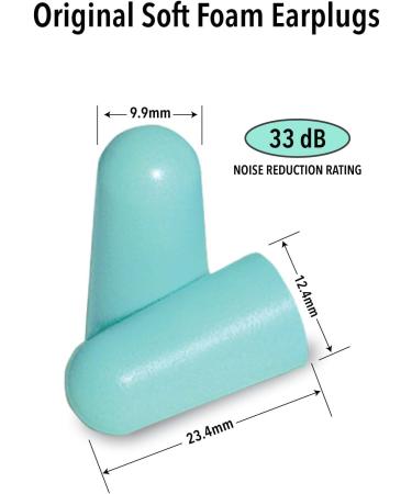 Mack's Original Soft Foam Earplugs - 100 Pairs - 33dB Noise Reduction - Comfortable & Individually Wrapped for Sleeping Snoring Work Travel | Made in USA - Buy Online on GoSupps.com