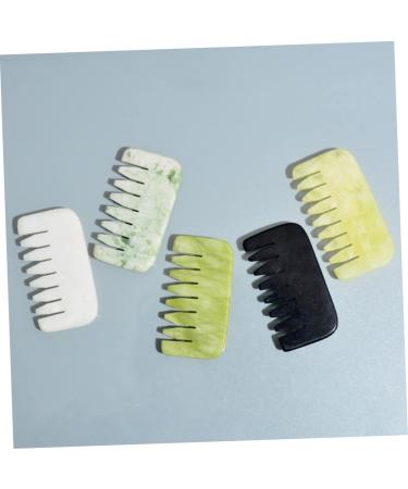 Orfofe Massagekamm - Jade Gua Sha Head Comb for Scalp Massage | Anti-K mm Tools for Relaxation & Wellness - Buy Online on GoSupps.com