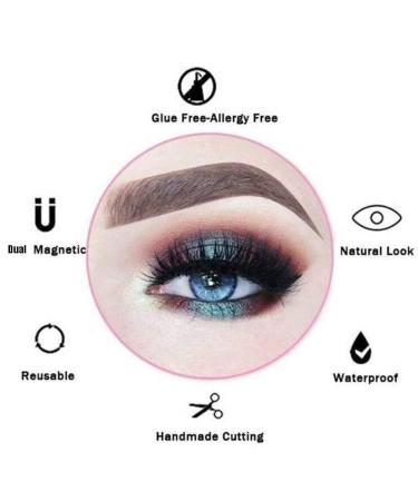 Buy Wisedwell Magnetic False Eyelashes Set | No Glue Lightweight & Compact with Eyelash Curler - Perfect for International Shipping - Buy Online on GoSupps.com