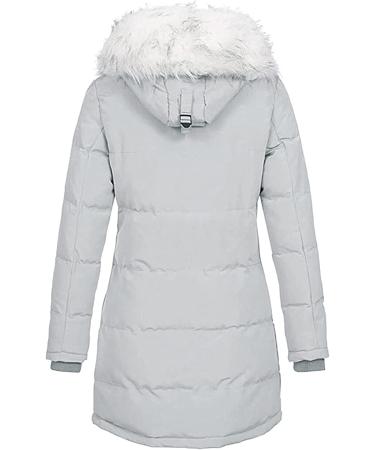 Buy Haiorziyou Women's Elegant Fleece Jacket - Affordable Winter Transition Coat 5XL Gray - Stylish & Warm Quilted Jacket for Spring & Winter - Buy Online on GoSupps.com