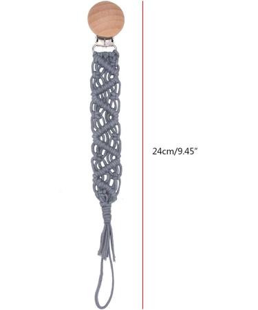 Buy TSBB Crochet Pacifier Clip BPA Free Woven Cotton Rope Dummy Nipple Holder | Safe & Stylish International Shipping - Buy Online on GoSupps.com