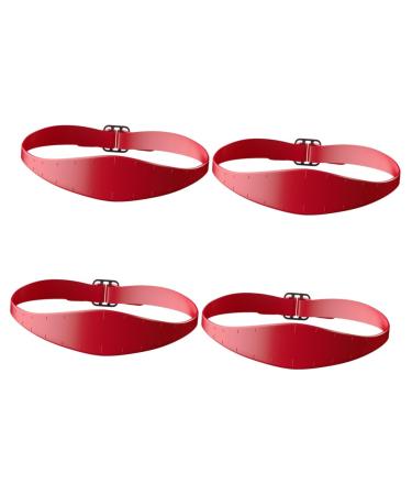 Healvian Healvian 4 Piece Haircut Shaving Template Adjustable Hair Fading Guide Neckline Shaving Template Haircut Guide Headband Adjustable Hair Trimming Guide Silica Gel Red