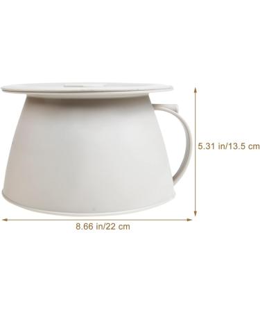 Cabilock Chamber Pot Bedpan with Lid - Portable Urinal Spittoon for Kids, Elderly Men and Women - Beige - Buy Online on GoSupps.com